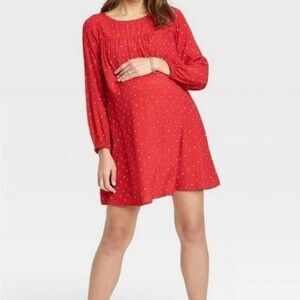 Maternity dress size xxl red super soft Christmas The Nines by hatch by Target